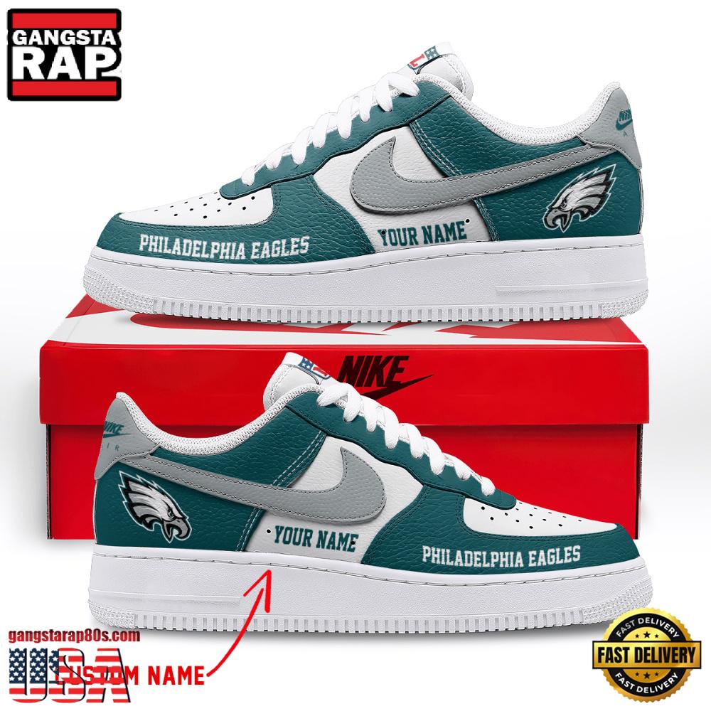NFL Philadelphia Eagles New Design Custom Air Force 1 Running Sneakers Shoes NFL Philadelphia Eagles New Design Custom Air Force 1 Running Sneakers Shoes