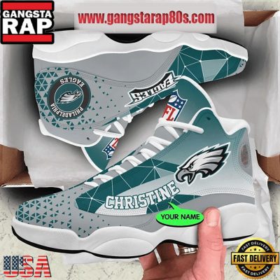 NFL Philadelphia Eagles Personalized Air Jordan 13 Sport Shoes