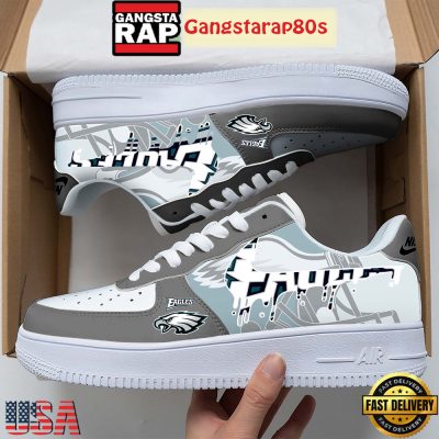 NFL Philadelphia Eagles Team Logo Unique Air Force 1 Shoes Running Sneakers