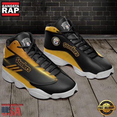 NFL Pittsburgh Steelers New Design Air Jordan 13 Running Sneakers Shoes For Fans