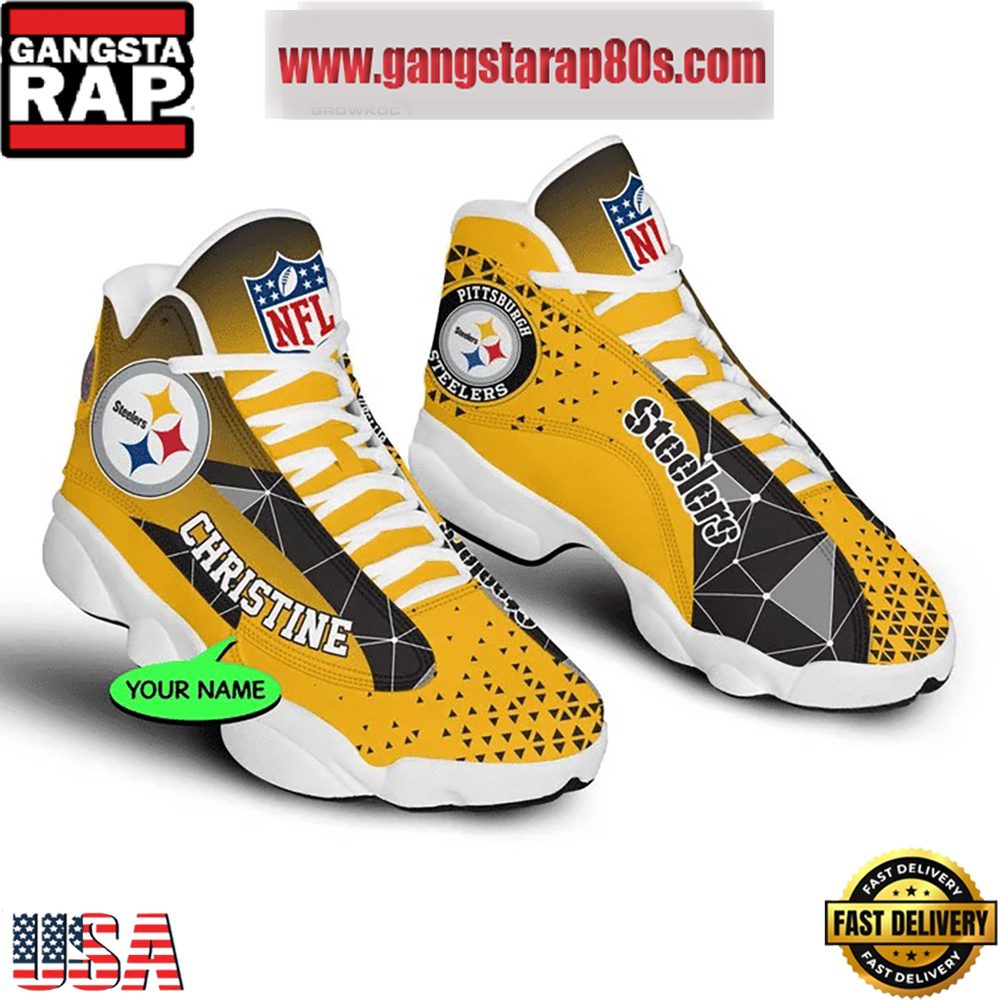 NFL Pittsburgh Steelers Personalized Air Jordan 13 Sport Shoes NFL Pittsburgh Steelers Personalized Air Jordan 13 Sport Shoes