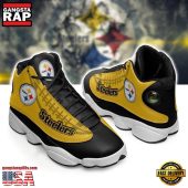 NFL Pittsburgh Steelers Team Football New Design Air Jordan 13 Running Sneakers Shoes