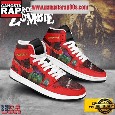 Rob Zombie Dragula Personalized Air Jordan 1 Sneakers Shoes White Version