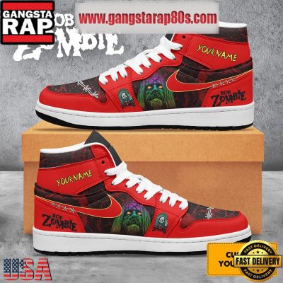 Rob Zombie Dragula Personalized Air Jordan 1 Sneakers Shoes White Version