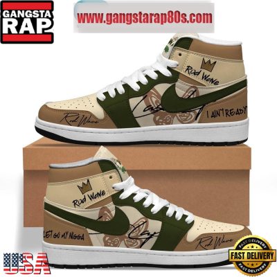 Rod Wave Let's Go My Nigg I Am Not Ready Air Jordan 1 Sneakers Shoes