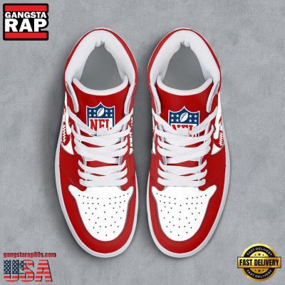 NFL San Francisco 49ers Grunge Style Custom Name Air Jordan 1 Running Sneakers Shoes