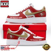 NFL San Francisco 49ers New Design Custom Air Force 1 Running Sneakers Shoes