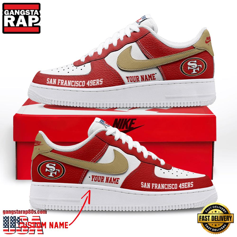 NFL San Francisco 49ers New Design Custom Air Force 1 Running Sneakers Shoes NFL San Francisco 49ers New Design Custom Air Force 1 Running Sneakers Shoes