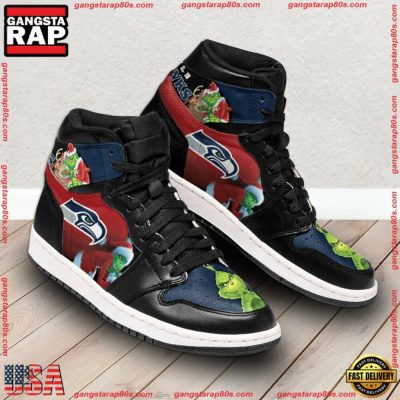 NFL Seattle Seahawks Football Logo Team Air Jordan 1 Running Sneakers Shoes