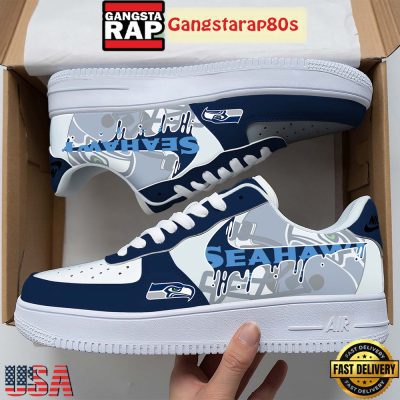 NFL Seattle Seahawks Team Logo Unique Air Force 1 Shoes Running Sneakers