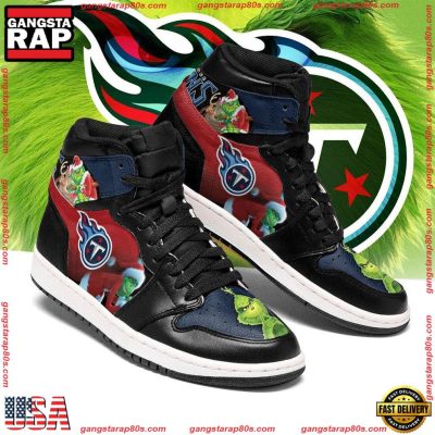 NFL Tennessee Titans Football Logo Team Air Jordan 1 Running Sneakers Shoes