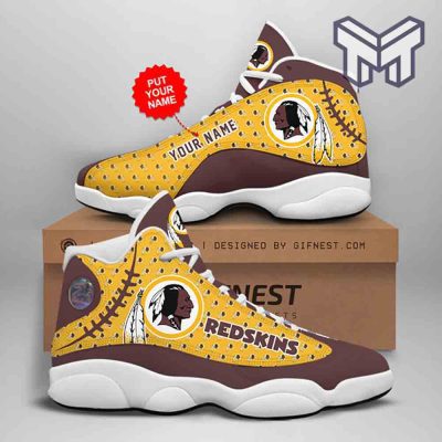 Nfl Washington Redskins Air Jordan 13,Custom Shoes White Black J13 Shoes Type01