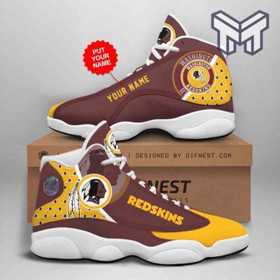 Nfl Washington Redskins Air Jordan 13,Custom Shoes White Black J13 Shoes Type02