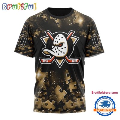 NHL Anaheim Ducks Autism Awareness Hockey New Design TShirt, Sweatshirt, Hoodie