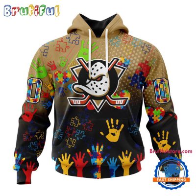 NHL Anaheim Ducks Special Autism Awareness Personalization Hoodie, TShirt, Sweatshirt