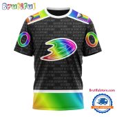 NHL Anaheim Ducks Special LGBT Pride Is For Everyone Hockey Design T Shirt, Sweatshirt, Hoodie