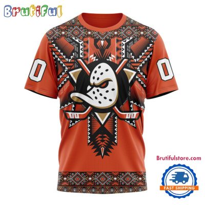 NHL Anaheim Ducks Special Native American Heritage Design T Shirt, Hoodie, Sweatshirt