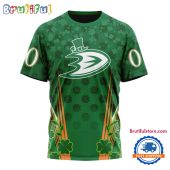 NHL Anaheim Ducks Special St. Patrick's Day All Over Print Shirts
