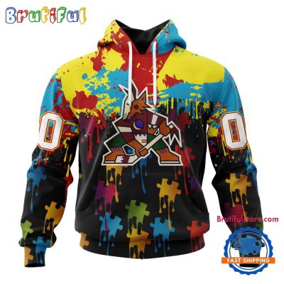 NHL Arizona Coyotes Special Autism Awareness Custom Hoodie, Sweatshirt, TShirt