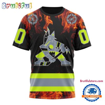 NHL Arizona Coyotes Special Honoring Firefighters Design T Shirt, Hoodie, Sweatshirt