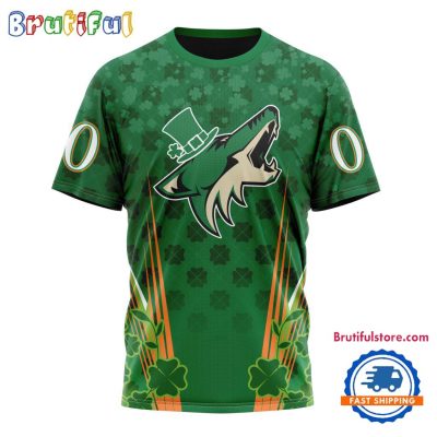 NHL Arizona Coyotes Special St. Patrick's Day All Over Print Shirts