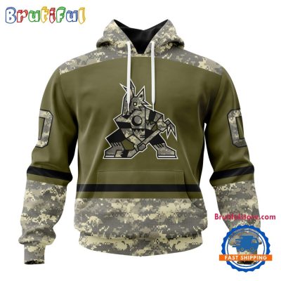 NHL Arizona Coyotes Special Veterans Military Appreciation Hoodie, TShirt, Sweatshirt