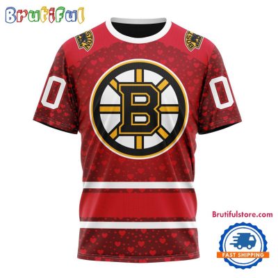 NHL Boston Bruins Hockey Team Gift For Valentines Day TShirt, Sweatshirt, Hoodie