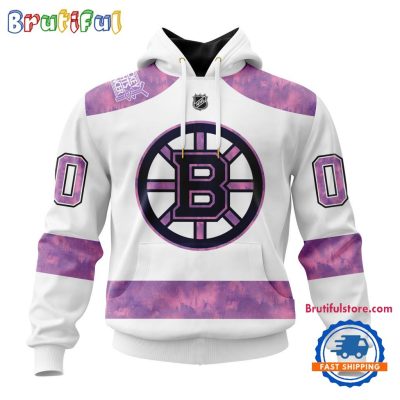 NHL Boston Bruins Personalized Hockey Fight Cancer Design Limited New Hoodie, Hockey Fight Cancer 3D Shirt