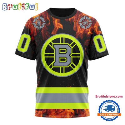 NHL Boston Bruins Special Honoring Firefighters Design T Shirt, Hoodie, Sweatshirt