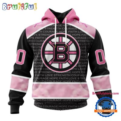 NHL Boston Bruins Special Pink Fight Breast Cancer Art Hoodie, T Shirt, Sweatshirt