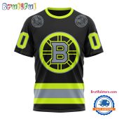 NHL Boston Bruins Specialized FireFighter Uniforms Color Design T Shirt