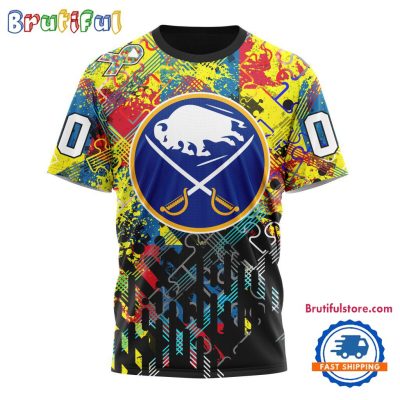 NHL Buffalo Sabres Hockey Logo Team Autism Awareness Design TShirt, Sweatshirt, Hoodie