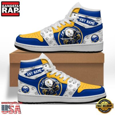 NHL Buffalo Sabres Team Mascot New Design Custom Name Air Jordan 1 Shoes