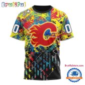 Nhl Calgary Flames Hockey Logo Team Autism Awareness Design Tshirt Sweatshirt Hoodie8847.jpg - demo10
