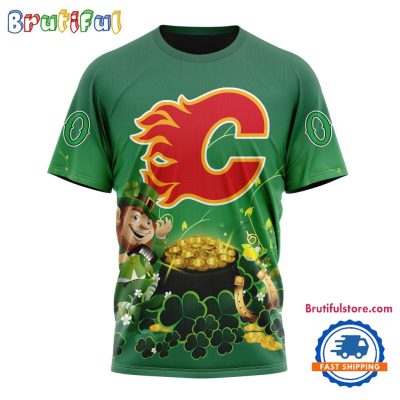 NHL Calgary Flames Personalize St. Patrick's Day Hockey Team T Shirt, Hoodie, Sweatshirt