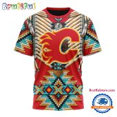 NHL Calgary Flames Special Native American Costume Hockey Team Design T Shirt, Hoodie, Sweatshirt