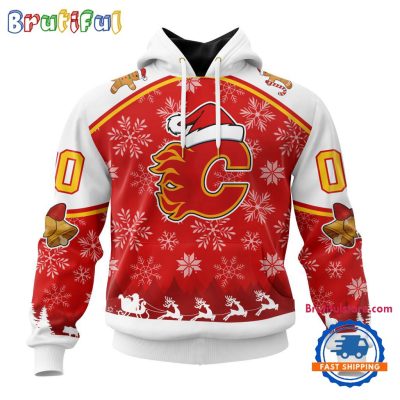 NHL Calgary Flames Special Santa Hats Logo Team Merry Christmas Hoodie, TShirt, Sweatshirt