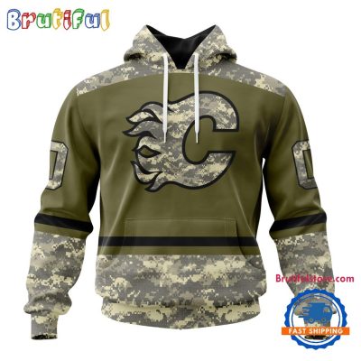 NHL Calgary Flames Special Veterans Military Appreciation Hoodie, TShirt, Sweatshirt