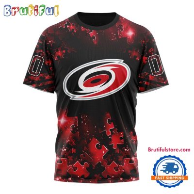 NHL Carolina Hurricanes Autism Awareness Hockey New Design TShirt, Sweatshirt, Hoodie