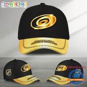 NHL Carolina Hurricanes Black And Gold Design Cap Hats