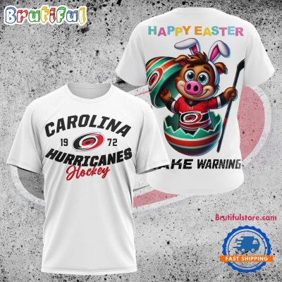 NHL Carolina Hurricanes Hockey Team Mascot Design Happy Easter Day T Shirt