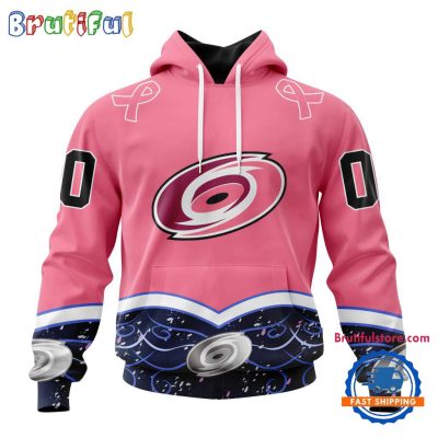 NHL Carolina Hurricanes Specialized Hockey Fights Cancer Hoodie