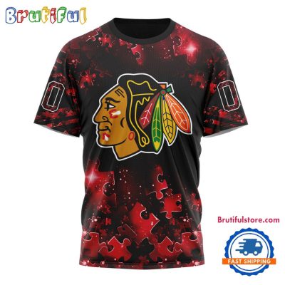 NHL Chicago Blackhawks Autism Awareness Hockey New Design TShirt, Sweatshirt, Hoodie