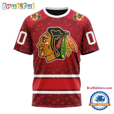 NHL Chicago Blackhawks Hockey Team Gift For Valentines Day TShirt, Sweatshirt, Hoodie