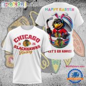 NHL Chicago Blackhawks Hockey Team Mascot Design Happy Easter Day T Shirt