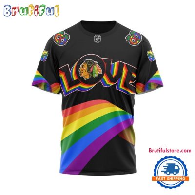 NHL Chicago Blackhawks Lover LGBT Pride Month Personalized T Shirt, Hoodie, Sweatshirt