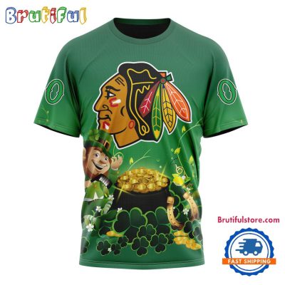 NHL Chicago Blackhawks Personalize St. Patrick's Day Hockey Team T Shirt, Hoodie, Sweatshirt