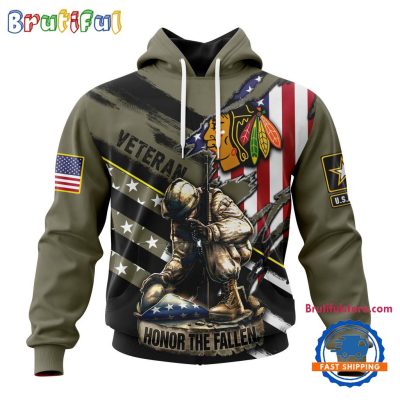 NHL Chicago Blackhawks Special Hockey Honor Veterans And Their Families Hoodie, TShirt, Sweatshirt