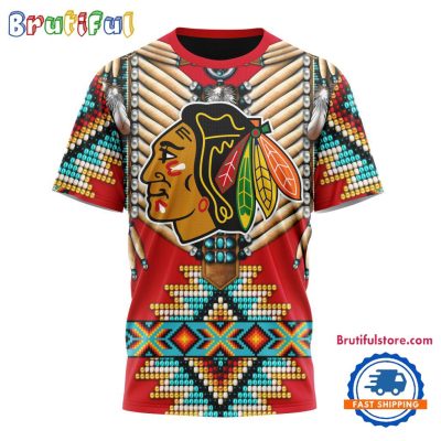 NHL Chicago Blackhawks Special Native American Costume Hockey Team Design T Shirt, Hoodie, Sweatshirt