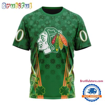 NHL Chicago Blackhawks Special St. Patrick's Day All Over Print Shirts